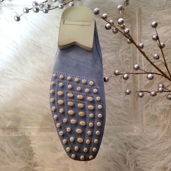 Fieramosca sky blue all leather suede, rubber,soles, size 5 with gorgeous charms - Picture 5 of 10